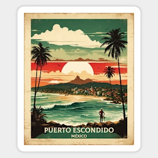 Puerto Escondido Oaxaca Mexico Vintage Tourism Travel Magnet